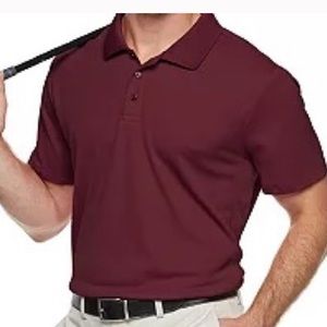 Men's Tek Gear Classic-Fit Golf Polo/Large /burgundy